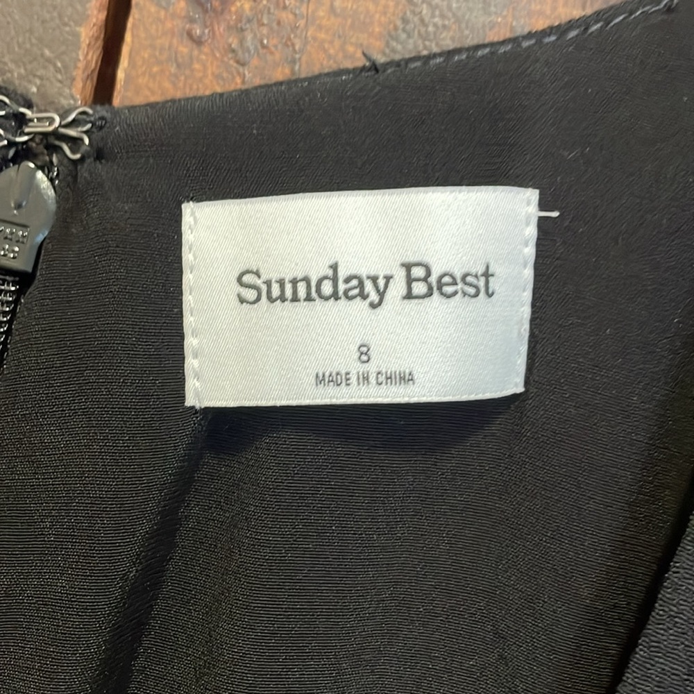 NWT Sunday Best Aritzia Grayson Dress, Black Size 8 - Picture 4 of 10